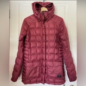 Nike Hooded Down Jacket Maroon Size Large Wmn’s
